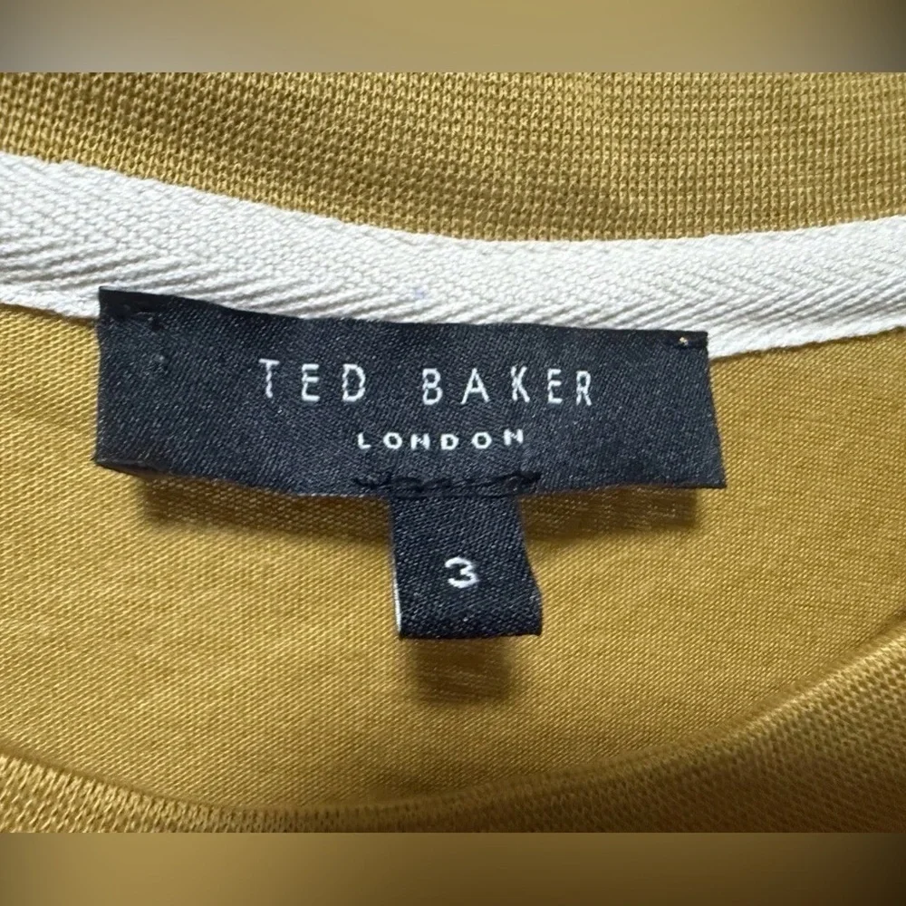 Ted Baker London Andam Embroidered Dove Graphic Tee yellow Mustard Size 3 US M